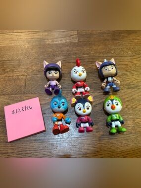 Top Wing Action Figure Set - Purple, Red, Blue, Pink, Green
